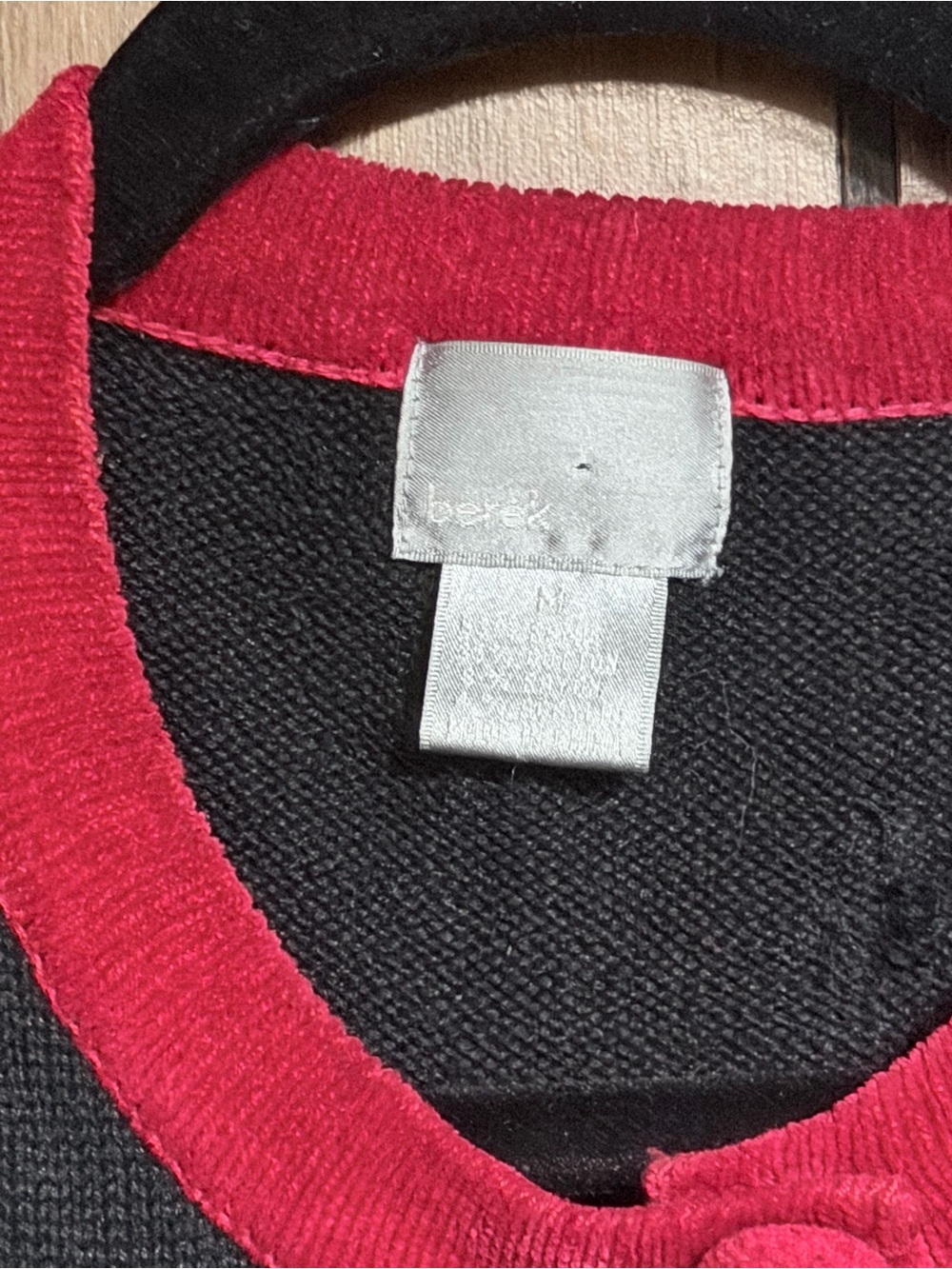 berek Black & Red Dog Motif Cardigan Sweater - Picture 7 of 10